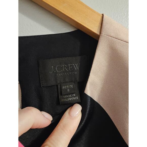 J. Crew Collection Pop Stripe Sheath Cocktail Dress Navy Azalea sz 6 petite - Picture 5 of 6